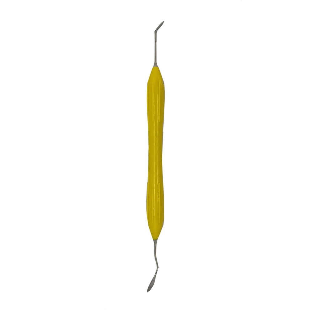 ESPÁTULA PARA COMPOSITE DE MANGO SILICONADO AMARILLO