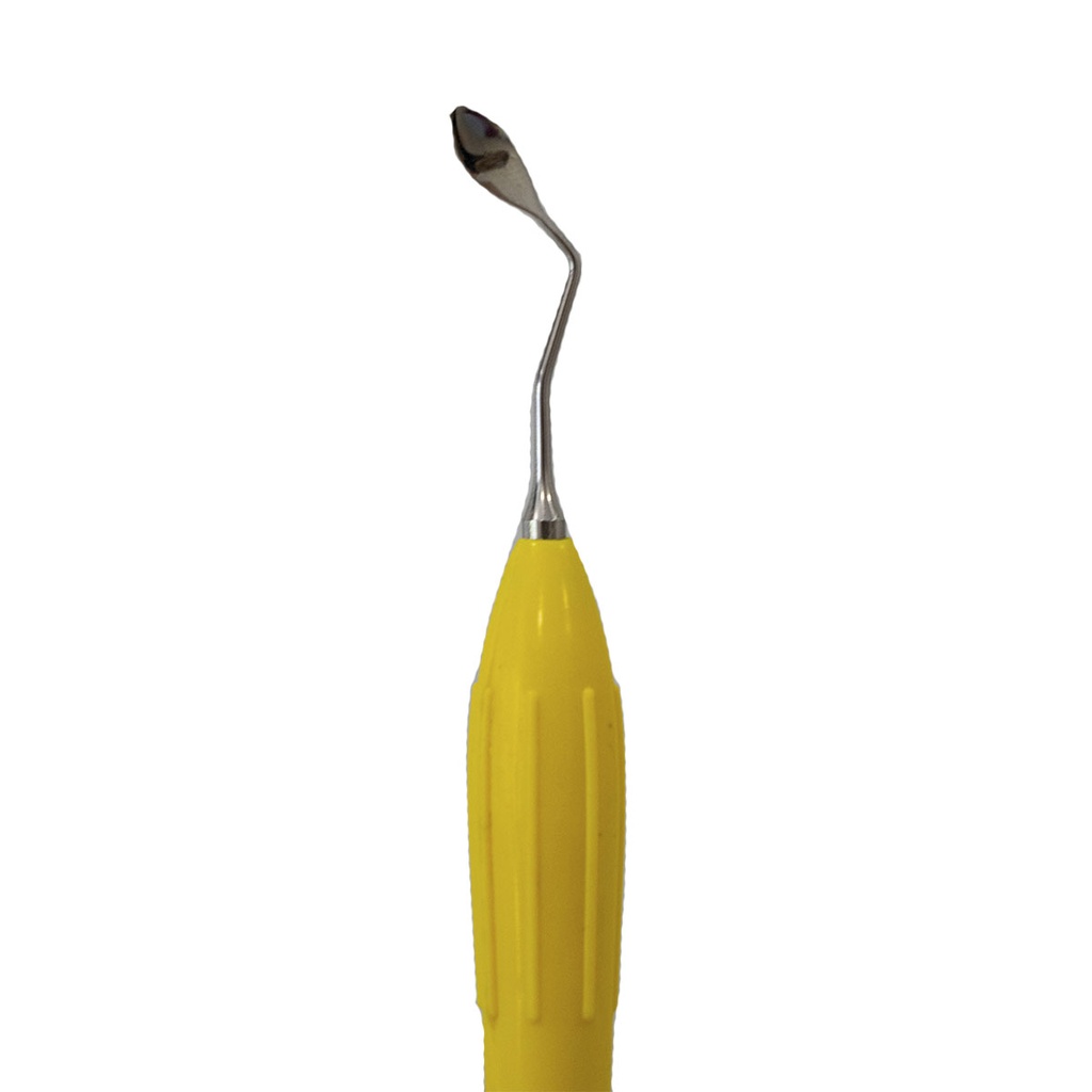 ESPÁTULA PARA COMPOSITE DE MANGO SILICONADO AMARILLO