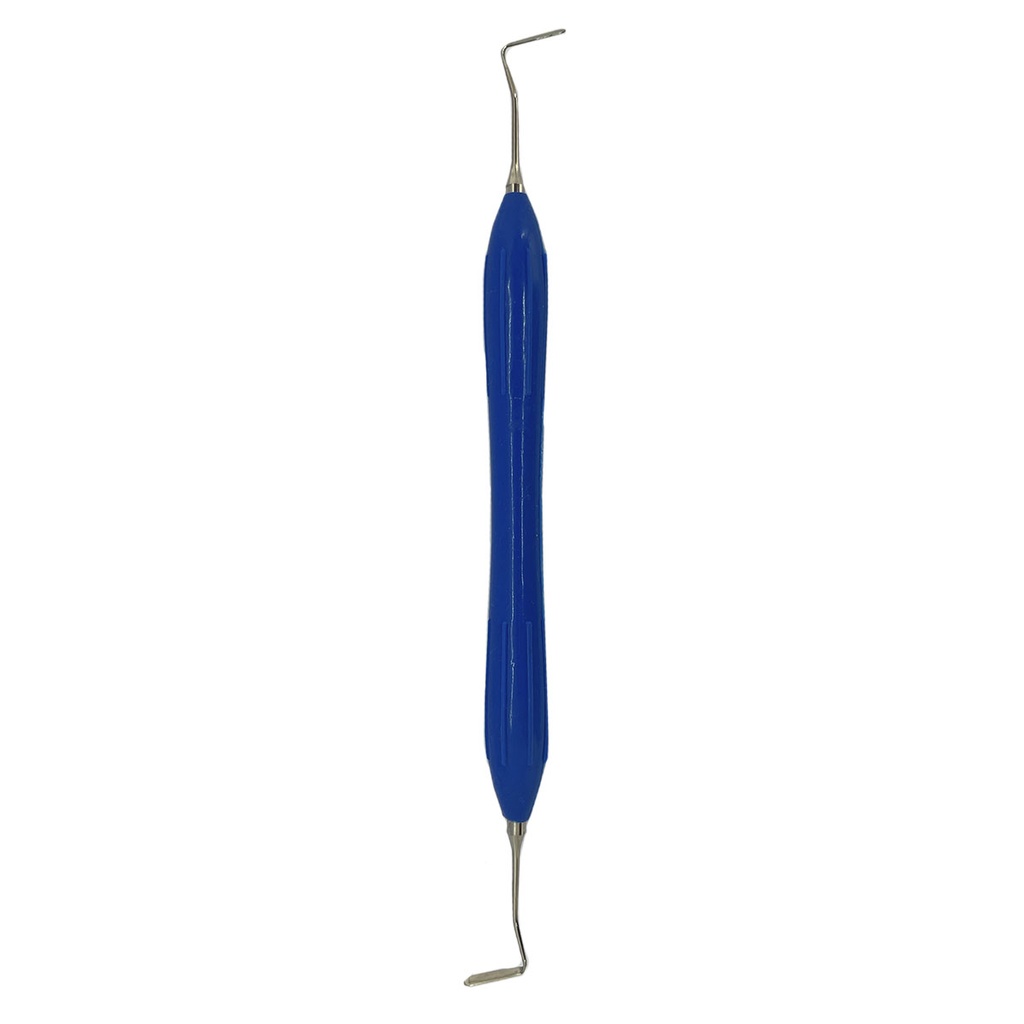 ESPÁTULA PARA COMPOSITE DE MANGO SILICONADO AZUL 