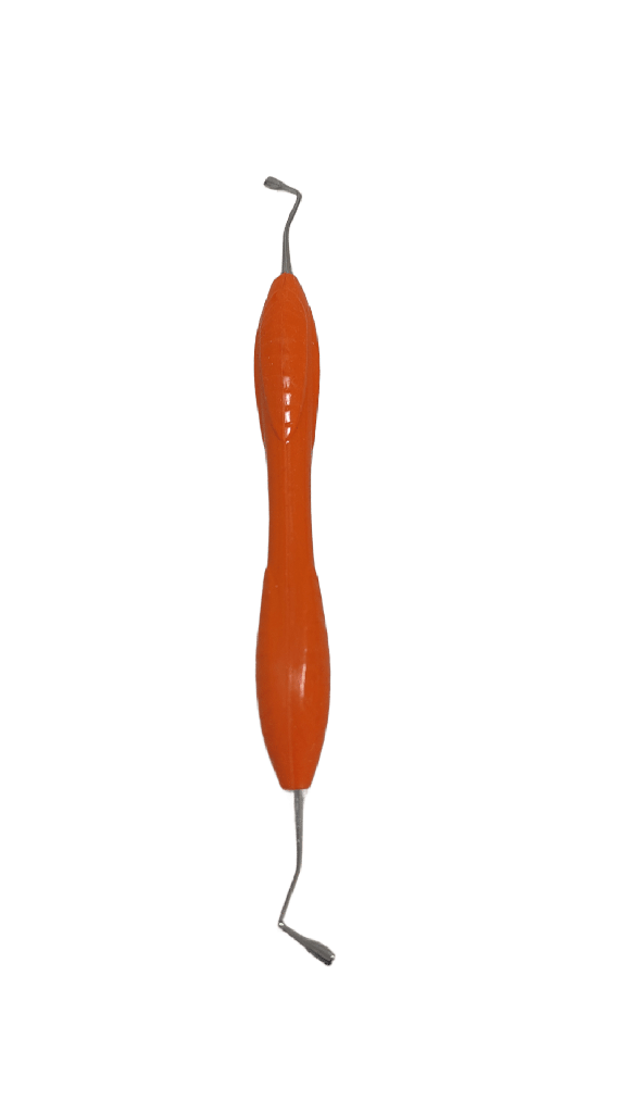 ESPÁTULA PARA COMPOSITE DE MANGO SILICONADO NARANJA