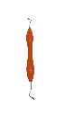 ESPÁTULA PARA COMPOSITE DE MANGO SILICONADO NARANJA