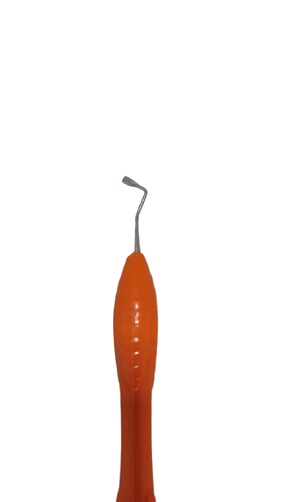 ESPÁTULA PARA COMPOSITE DE MANGO SILICONADO NARANJA