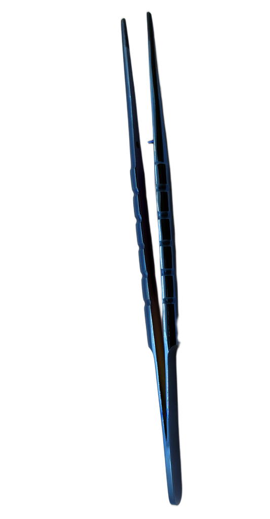 PINZA MICROQUIRURGICA DE MANO IZQUIERDA AZUL