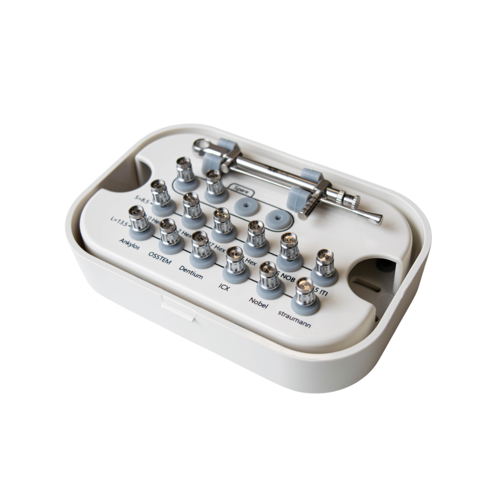 KIT PROTETICO DE DESTORNILLADORES CON TORQUIMETRO AGUJA