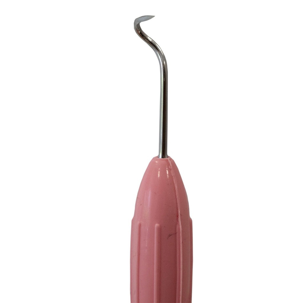 ESPÁTULA PARA COMPOSITE DE MANGO SILICONADO ROSA