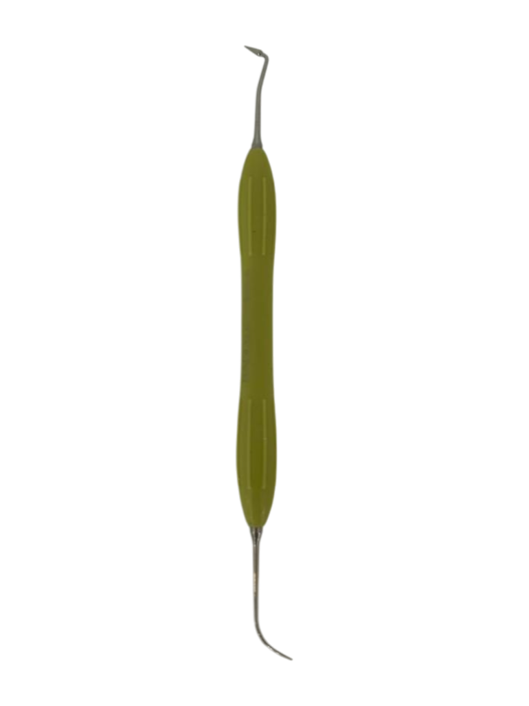 ESPÁTULA PARA COMPOSITE DE MANGO SILICONADO VERDE