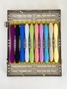 KIT DE 10 ESPATULAS PARA COMPOSITE BADERMASTER CON CASETE METALICO