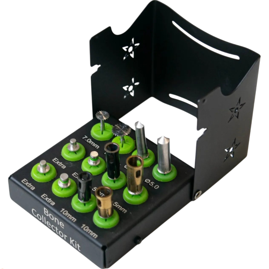 KIT DE FRESAS COLECTORAS Y DISCOS PARA HUESO AUTÓLOGO