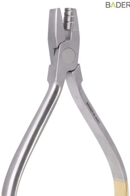 ALICATE DE LA ROSA CON RANURAS PARA ORTODONCIA BADER