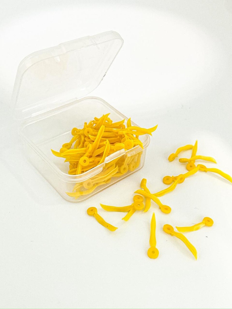 CUÑAS PLASTICAS AMARILLAS (100 UNIDADES) 