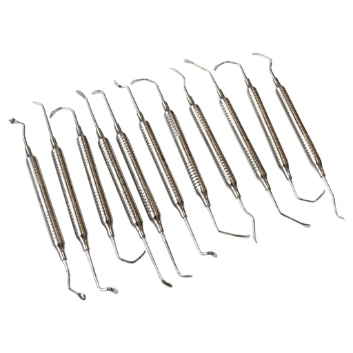 [C0067] KIT DE 11 CURETAS PARA ELEVACION DE PISO DE SENO