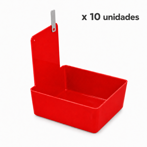 [090615UD-Rx10] GAVETA PARA MODELOS COLOR ROJO x 10 uds