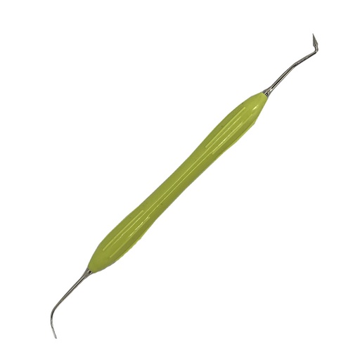 [C0230] ESPÁTULA PARA COMPOSITE DE MANGO SILICONADO VERDE 