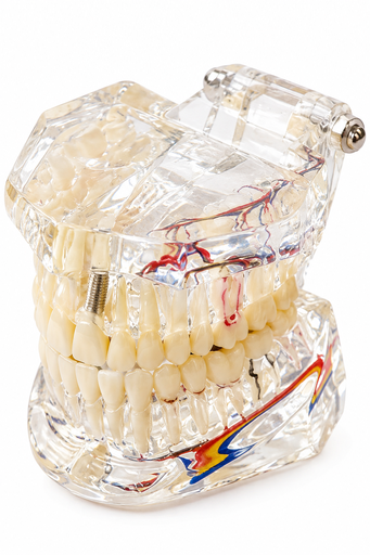 [0905111] MODELO DENTAL TRANSPARENTE DE IMPLANTE CON NERVIO